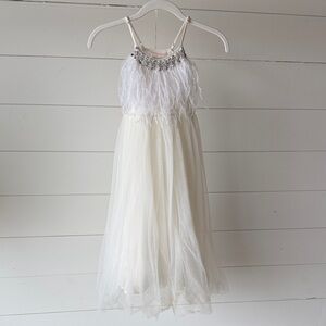 Tutu du monde White Tulle Dress with Embellished Bodice 4-5